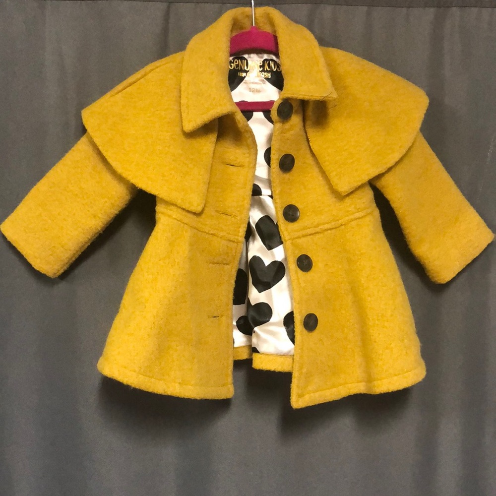 Genuine kids from Oshkosh size 12 month baby girls jacket with removable cape.